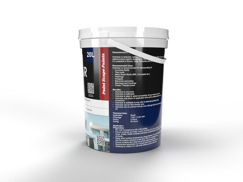 Paint Scape Paints - Hydrobar Acrylic Waterproofing System for Roofs, Balconies, Planter boxes, etc.