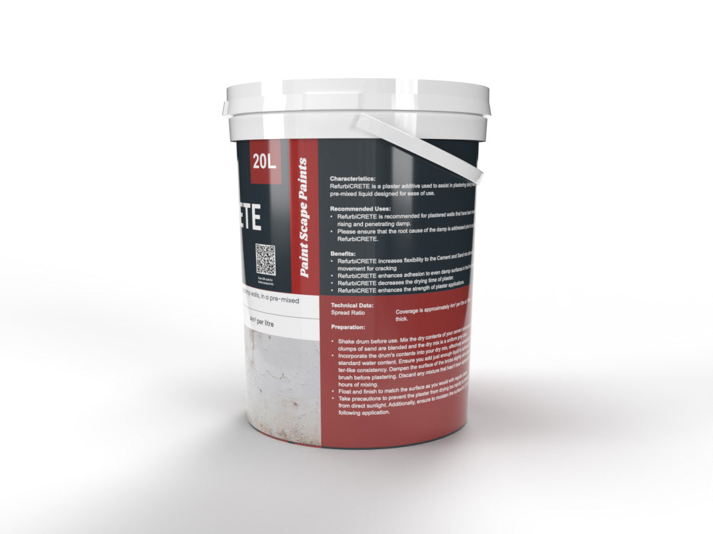 Paint Scape Paints - Refurbicrete Plaster Additive for Damp Walls